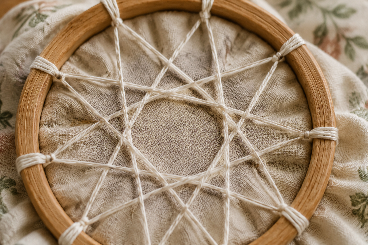 Finishing the back of a hoop neatly