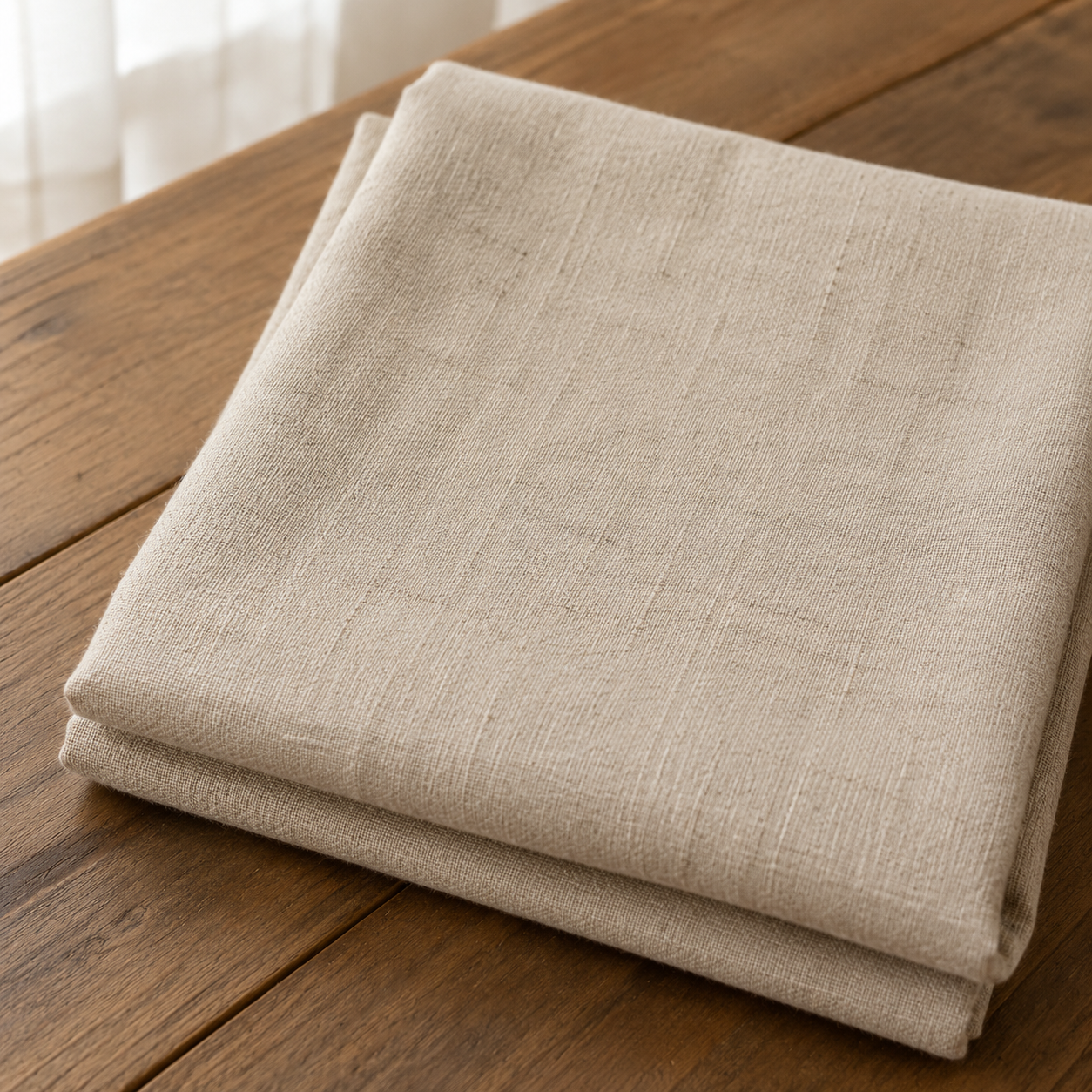 Mid-weight linen-cotton fabric, half-metre cut
