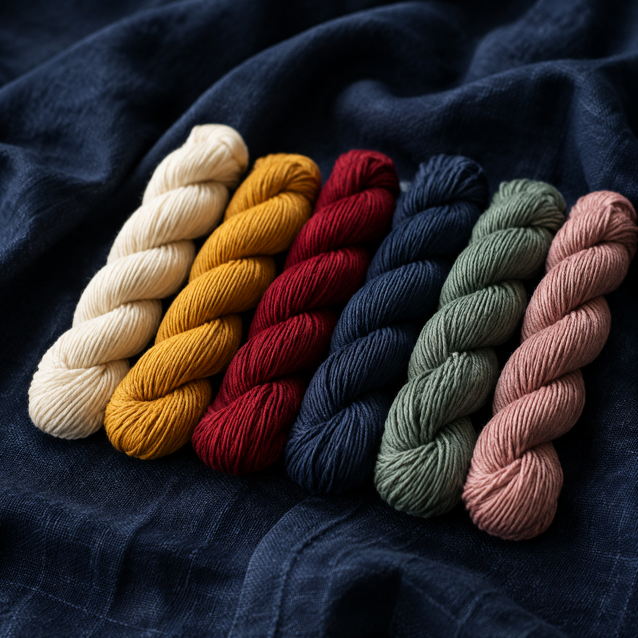 Sashiko thread, 6-colour high-contrast bundle